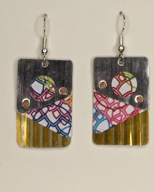 Silver, Gold and Color Earrings