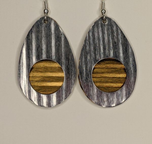 Silver and Gold Teardrop Earrings