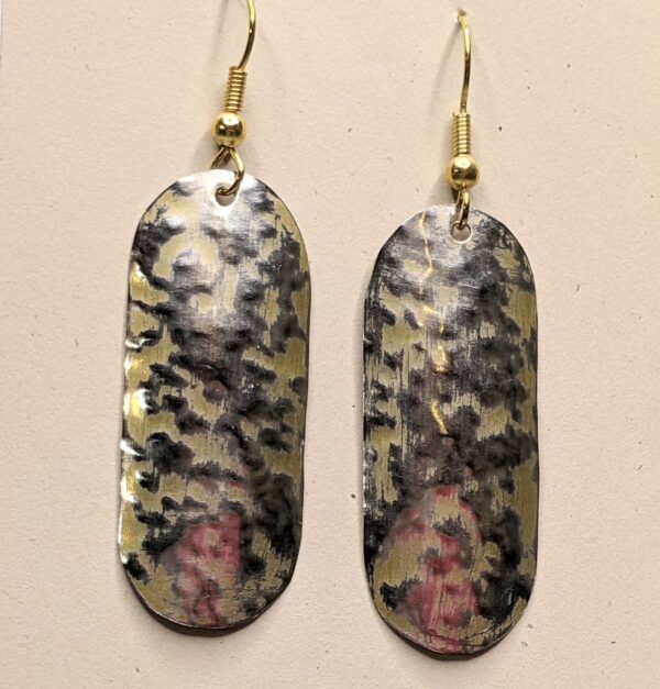 hammered oblong earrings