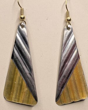 Silver and Gold Foldover Earrings